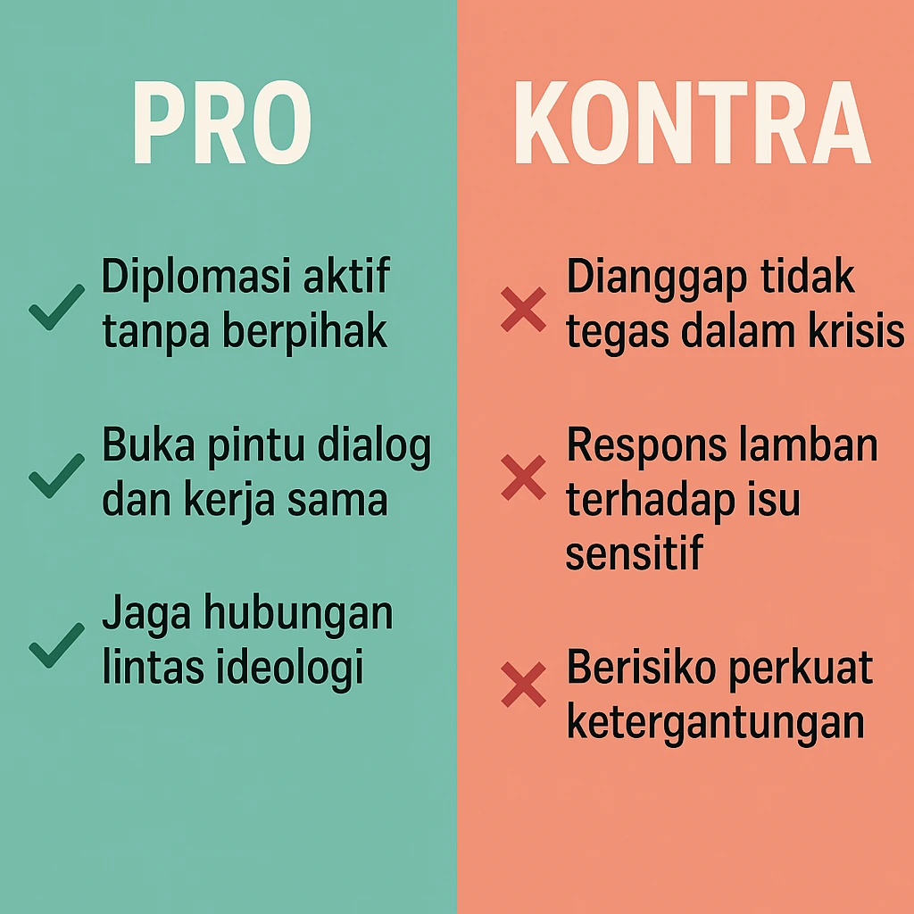 infografis pro dan kontra indonesia hadapi geopolitik global