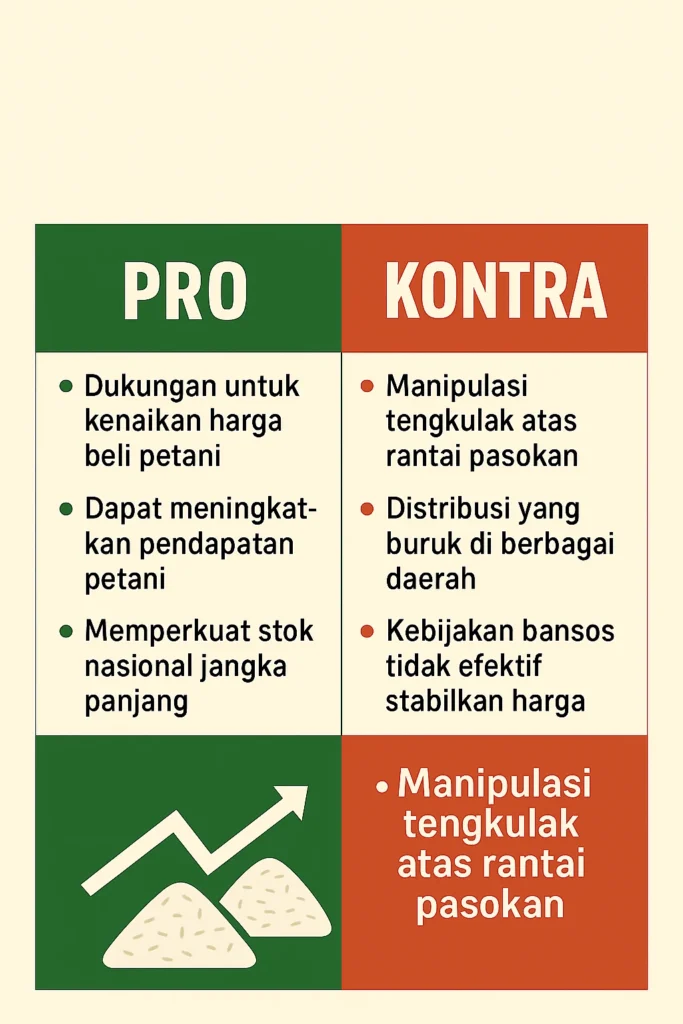 infografis pro dan kontra kenapa harga beras bisa naik