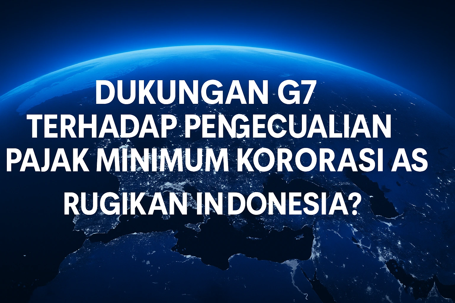 pengecualian pajak minimum, pajak digital Indonesia, Google pajak Indonesia, G7 dan OECD Pilar 2, pajak korporasi AS